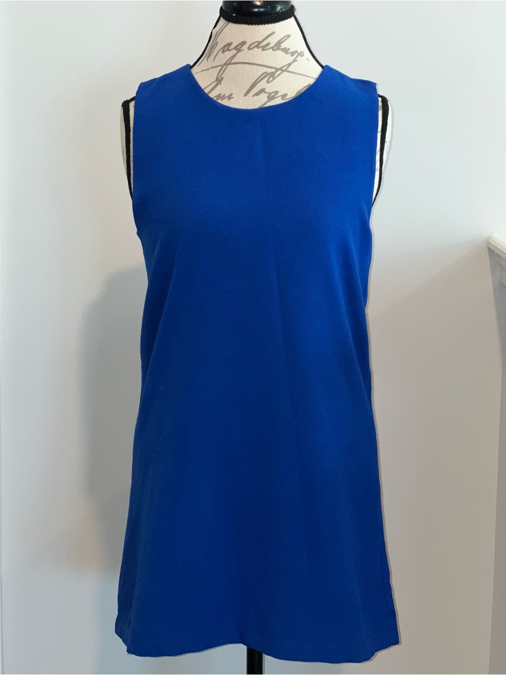 Haute Monde Sleeveless Shift Tank - Cobalt Blue